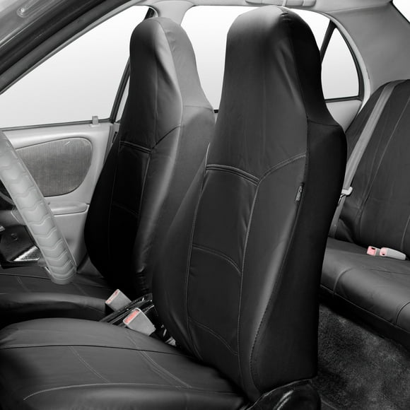 FH Group Highback Seat Royal Leather Seat Covers for Sedan, SUV, Van, Truck, Two Highback Buckets - 5 Colors
