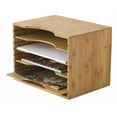 thumbnail image 1 of Lipper International Bamboo File Organizer with 4 Dividers, Bamboo, 1 of 3