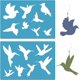 thumbnail image 1 of Plantilla acrílica de colibrí de 2 estilos, reutilizable, de plástico, para hacer aretes de aves voladoras, plantillas de siluetas de letreros., 1 of 9
