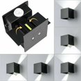 thumbnail image 4 of Aplique de Pared 12W IP65 Impermeable 6000K Blanco Frío Ángulo Ajustable LED Negro con Sensor de Movimiento, 4 of 5