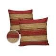 thumbnail image 2 of Farmhouse Rustic Red and Brown Barn Outdoor Pillow Covers Waterproof Throw Pillow Cover 16x16in Set of 2,Square Decorative Pillowcases Cushion Case for Patio Sofa Couch,Vintage Wooden Plank Board, 2 of 7