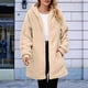 thumbnail image 5 of Sudadera con Capucha Larga y Holgada de Felpa con Cremallera para Mujer, Otoño e Invierno Albaricoque L, 5 of 8