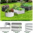 thumbnail image 5 of ANLEOLIFE 6x3x2 ft Galvanized Raised Garden Beds Outdoor, Oval Large Metal Deep Root Planter Box for Planting Vegetables Flowers Herb, Anti-Rust, Antique White, 5 of 8