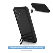 onn Rugged Phone Case with Kickstand for Samsung Galaxy S25 - Black