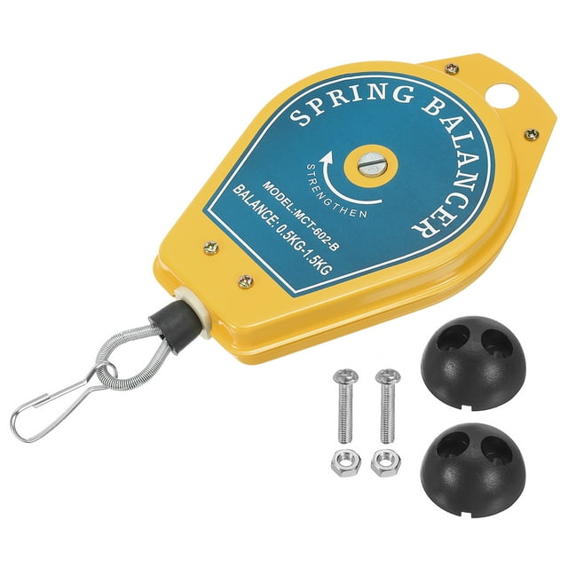 Unique Bargains 1.1-3.3lbs (0.5-1.5kg) Équilibrant à Ressort Rétractable avec Accessoire de Raccord Bleu