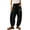 Black, variant on Women's Baggy Wide Leg Pants Casual Fall Trousers Drawstring Waist Barrel Sweatpants with Pockets Lounge Dark Blue