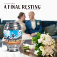 thumbnail image 4 of JAGASY Baseball Small Cremation Urn for Sister, Blue Mini Urns for Human Ashes Keepsake, Blue Sky Clouds Baseball Stadium & Grassy Field Decorative Urns for Friends, Urn for Brother, (3 Inch), 4 of 7