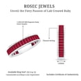 thumbnail image 6 of Rosec Jewels Lab Grown Ruby Eternity Band for Women - Baguette Ruby Anniversary Band Ring - AAAA Quality Certified, 18K White Gold, US 11.50, 6 of 7
