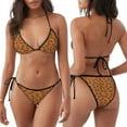 thumbnail image 3 of Fuzoiu Dachshund And Ball Print Women Triangle Bikini Sets,Halter Two Piece Sexy Swimsuit,String Tie Side Bathing Suit, 3 of 6
