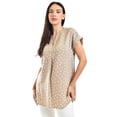 thumbnail image 1 of Blusa ligera de cuello V Roman Fashion Juvenil 0058 Cafe puntos cafe 38, 1 of 5