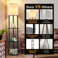 thumbnail image 6 of Floor Lamp with Shelves, 64" Round Standing Lamp with 3 Color Temperature Bulb, Corner Display Bookshelf Lamp, Modern Lamp for Living Room Bedroom Office, 6 of 8