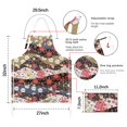 thumbnail image 7 of Pioneer Flower Floral Print Pattern Apron-Garden Aprons for Women with Pockets-Cotton Linen Waterproof Kitchen Cooking Gardening Aprons Adjustable for Kitchen,Cooking,BBQ and Salon 33x27 Inch, 7 of 7