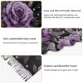 thumbnail image 5 of FORMRS Womens Scarf Winter Soft Long Big Warm Shawls Wrap Tassel Scarves, Black Roses, 5 of 9
