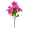 Rose Red 7-Stem Artificial Rose Bouquet – Ngheia 14 Inch Roses for Wedding Decor, Cemetery Flowers & Year Round Home Decor (Multiple Colors Available)