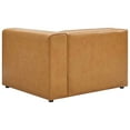 thumbnail image 6 of Modular Sectional Sofa Couch, Tan, Vegan Leather, Living Kitchen Cafe Bistro Hospitality Restaurant, Modern Contemporary HB33469, 6 of 15