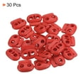 thumbnail image 3 of 0.8x0.9" Cord Locks Double Hole Spring End Toggle Stopper, Red, 30 Pack, 3 of 5