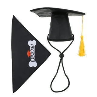 Black Graduation Hat Costume Pet