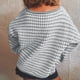 thumbnail image 5 of Gibobby Suéteres de invierno de punto Suéter para mujer Cuello en V Manga larga Casual Bloque de color Punto Vacaciones Invierno Suelto Jumper Tops (Gris, S), 5 of 5