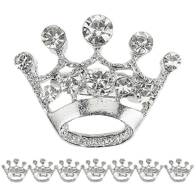 Here's a refined and professional product description for your **8pcs Crown Brooch Pins**:\n\n \n\n### **8pcs Crown Brooch Pins for Women – Elegant Zinc