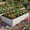 Silver, variant on Uforic 8x4x1.5ft 1 Pack Galvanized Metal Raised Garden Bed Kit with Gloves, Safety Rubber and Support Rod, Green