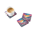 thumbnail image 4 of Colorful Asters Foam Coaster Set of 4 3.5 in x 3.5 in, 4 of 5