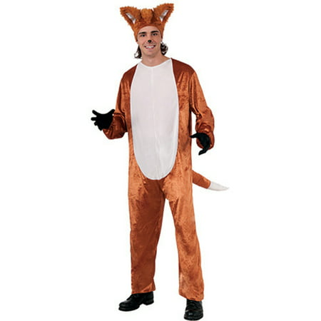 Mens What Does The Fox Say Complete Costume Set With Jumpsuit And Headpiece