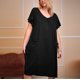 thumbnail image 5 of Camisón de cuello redondo para mujer, ropa de dormir de color sólido, lencería Sexy, vestido de casa, 5 of 5