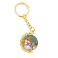 thumbnail image 1 of Llavero de metal Unbranded Anillo de oro Rayas amarillas Cat animal, 1 of 3