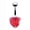 Silver-Red, variant on Beauty Crystal Heart Dangle Navel Belly Button Ring Bar Body Piercing Jewelry-Silver-White
