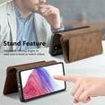 thumbnail image 4 of Detachable Magnetic Case Wallet For Samsung Galaxy Note 20 Ultra Compatible with MagSafe Wireless Charging Phone Cover Multi Card Slots Cash Coin Zipper Pocket RFID Blocking, Brown, 4 of 13