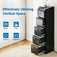 thumbnail image 5 of Fesbos 5 Drawer Steel File Cabinet with Lock, Black Filing Cabinets for Home Office, 18" Deep Vertical Metal Office File Storage Cabinet Organizer for Letter/Legal/A4, 5 of 10