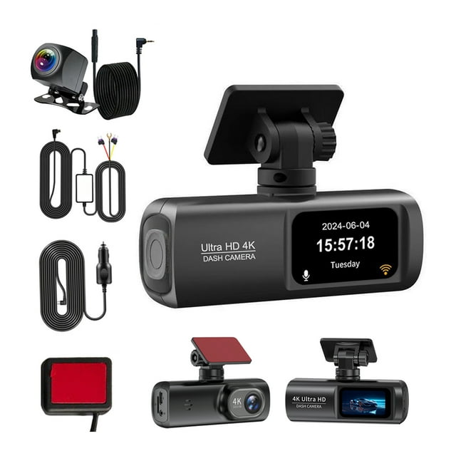 braveheart Dash Cam Front Rear Dash Camera 4K/1080P Dash Cam 4K Dash Cam Recorder Compact Without Card