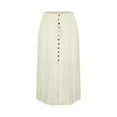 thumbnail image 6 of WQQZJJ Fashion Women's Skirts, Solid Color Button Drawstring Skirt, Summer Casual Split Sexy Mid-length Skirt, 6 of 8