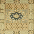 thumbnail image 1 of Ahgly Company Machine Washable Indoor Square Abstract Cinnamon Brown Area Rugs, 7' Square, 1 of 7