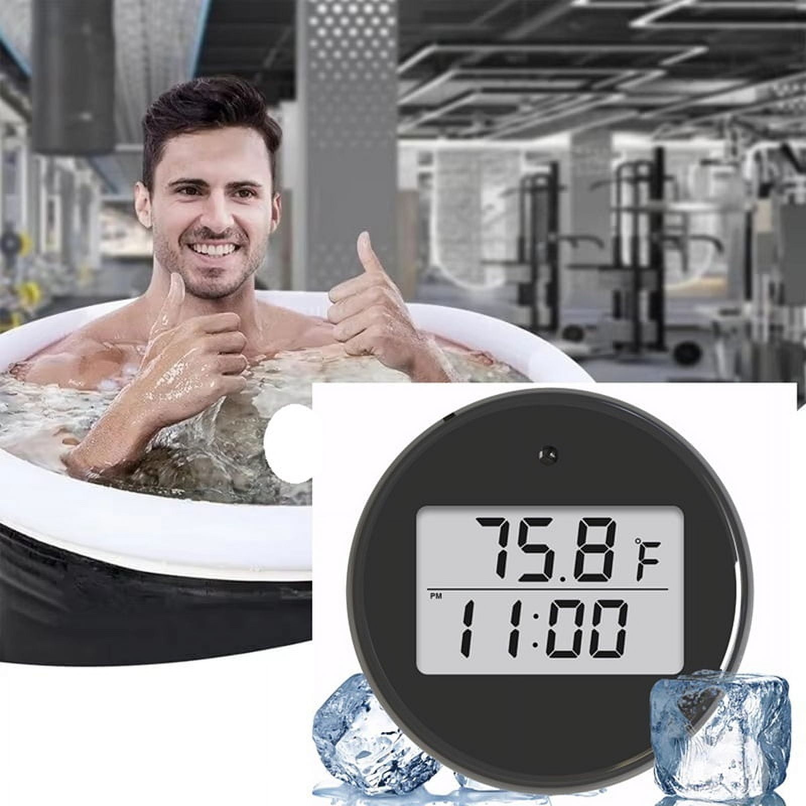 Ice Bath Thermometer Ice Timer, Digital Cold Plunge Thermometer Timer ...