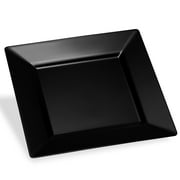 Host & Porter Black Plastic Lunch Plates, 9", 10 Count