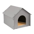 thumbnail image 1 of DimyFew Outdoor Cat House Outdoor Cat Shelter Feral Cat Shelter Portable Kitty House Weatherproof Windproof PP Hollow Board Mat Included Suitable for Garden Porch Community Simulated rattan mat, 1 of 8