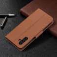 thumbnail image 5 of Mantto For Galaxy A13 5G Wallet Case with [RFID Blocking] Card Holder Kickstand Magnetic Wrist Strap, Premium Leather Flip Case Wallet TPU inner Shell For Samsung Galaxy A13 5G, Brown, 5 of 9