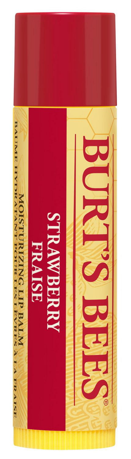 Burt’s Bees 100% Natural Moisturizing Lip Balm, Strawberry -
