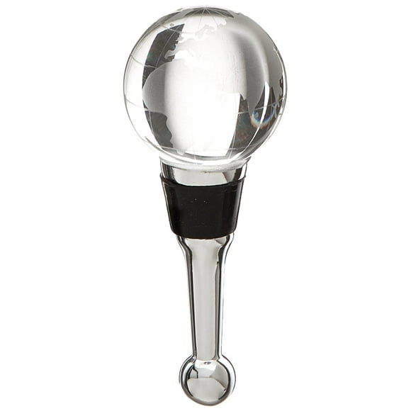 LS Arts Crystal Globe Bottle Stopper, Multicolor