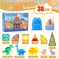 thumbnail image 2 of QIAHO Magnetic Tiles for Kids Dinosaur Toys Building Blocks Dino World Magnetiles Toddler Toys STEM Learning Toy for Boys Girls, 2 of 7
