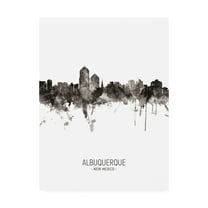 Trademark Fine Art 'Albuquerque New Mexico Skyline Portrait II' Canvas Art by Michael Tompsett