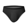 thumbnail image 2 of HUPOM Mens Underwear Boxer Briefs Male Thongs Medium waist Comfort Waist Solid Thong Black XL, 2 of 2