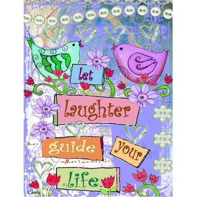 Carolines Treasures PJC1053CHF Let Laughter Guide Your Life Inspirational Flag Canvas House Size
