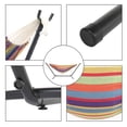 thumbnail image 4 of Canddidliike Hammock Set, 9ft Black Steel Pipe Hammock Frame and Polyester Cotton Hammock - Small Color Strip, 4 of 9