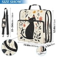 thumbnail image 3 of Circular Folder Package 13.6*3.5*12.4 Inches ,Binder Bag，Binder Organizer，Zipper Binder，3 Ring Binder ,Suitable for Work Cute Cartoon Black Cat, 3 of 8