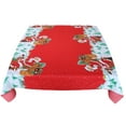 thumbnail image 4 of Shiny Gold Accents on Large Christmas Patterns Decorative Tablecloth, 4 of 11