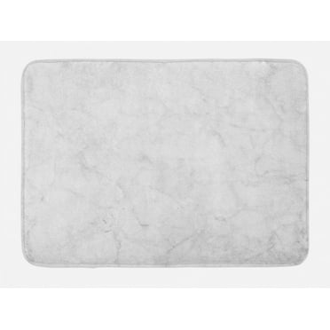 Marble Bath Mat, Abstract Granite Cracks Stone Formation Pattern Mine Veins Ceramic Style Artsy Image, Non-Slip Plush Mat Bathroom Kitchen Laundry Room Decor, 29.5 X 17.5 Inches, Dust Grey, Ambesonne