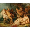 thumbnail image 2 of Workshop of Peter Paul Rubens 24x20 Gold Ornate Framed and Double Matted Museum Art Print Titled - The Drunken Silenus, 2 of 4