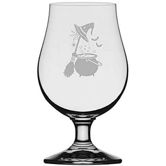 Witches Cauldron 2 Happy Halloween Etched 13.25oz Iona Beer Glass